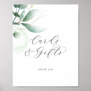 Elegant Greykort och gåvor Poster