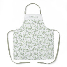 Elegant grön akvarell blad Botaniskt Mönster