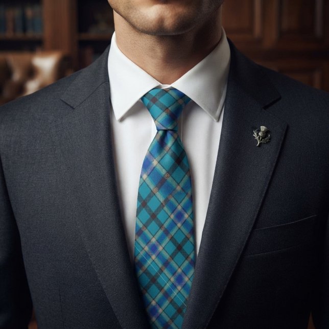 Elegant grön-blå symmetrisk mönster slips (Skapare uppladdad)