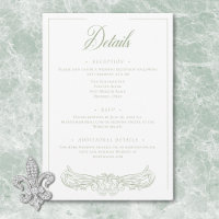 Elegant Grön Chinoiserie Fågel Kam Wedding