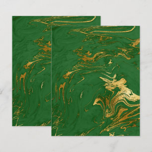 Elegant grön guld falsk marmor scrapbookpapper