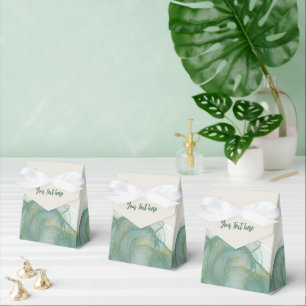 Elegant grön guldglitter - Anpassa + logotyp F Presentaskar