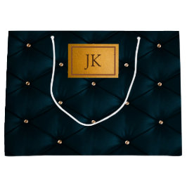 Elegant grön läder,Diamanter,Monogram
