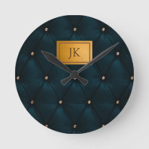 Elegant grön läder,Diamanter,Monogram