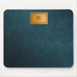 Elegant grön läder,Monogram Musmatta