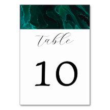 Elegant grön marmor vigselbord nummer