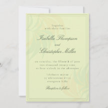 Elegant grön palmbröllopsinbjudan