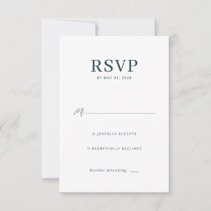 Elegant grön RSVP-kort OSA Kort