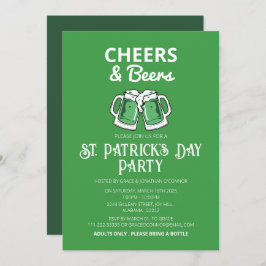 Elegant grön Shamrock St. Patrick's Day-fest Inbjudningar
