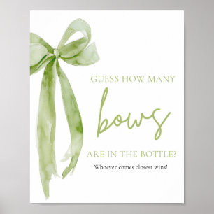 Elegant Grön Slinga Gissa Hur Många Slingor Spel Poster