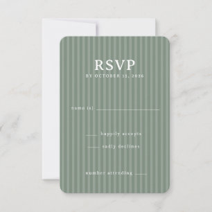 Elegant grönrandig RSVP OSA Kort