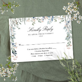 Elegant grönska blommor vildblommor bröllop OSA kort