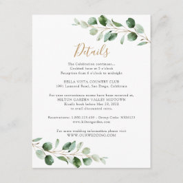 Elegant grönska Eukalyptus Information Detaljer Tilläggskort