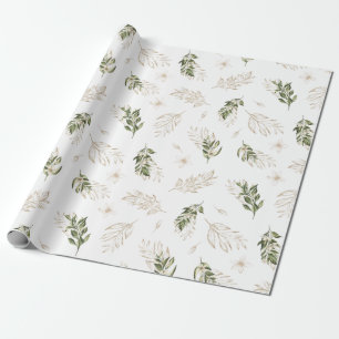 Elegant grönska & guldbröllop presentpapper
