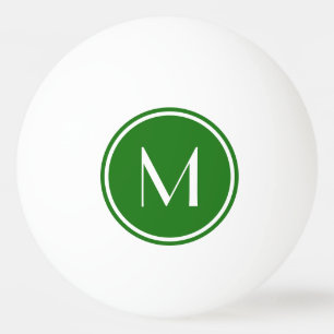 Elegant Grönt Anpassningsbar Monogram Ping Pong B Pingisboll