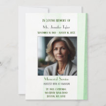 Elegant Grönt begravningsminnesceremoni