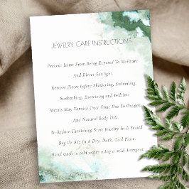 Elegant Grönt Blue Agate Watercolor Jewelry Care Visitkort