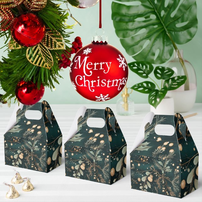 Elegant Grönt Botanisk jul Presentaskar (Celebrate the holidays with these cute gift boxes!)