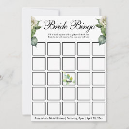 Elegant grönt botaniska vattenfärgsvilda blommor inbjudningar