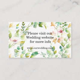 Elegant grönt botaniska vattenfärgsvilda blommor tilläggskort