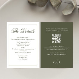 Elegant Grönt Calligraphy-OSA Tilläggskort
