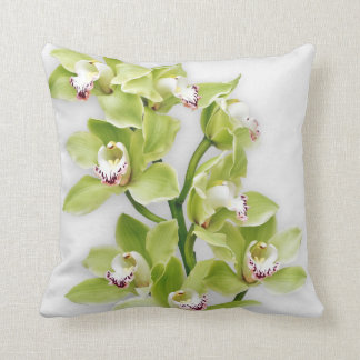 Elegant Grönt Cymbidium Orchid Dekorativ kudde