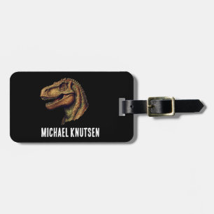 Elegant Grönt Dinosaur T-Rex Tyrannosaurus-resor Bagagebricka