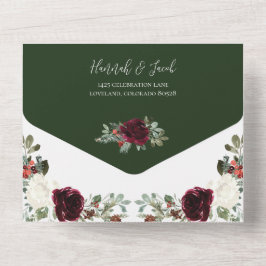 Elegant Grönt Emerald Winter Wedall