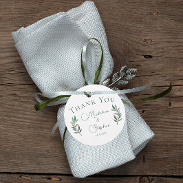 Elegant Grönt Eucalyptus Löv Fall Wedding Party Gåvor Etiketter