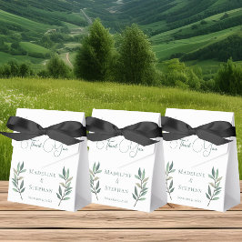 Elegant Grönt Eucalyptus Löv Simple Fall Wedding Presentaskar