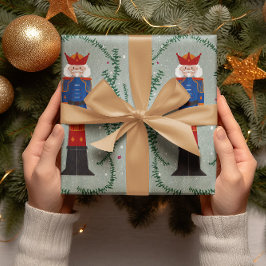 Elegant Grönt Festive God jul Nutcracker Presentpapper