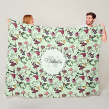 Elegant Grönt Flowers & Hummingbird Monogram