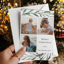 Elegant Grönt Foliage Guld Confetti Watercolor