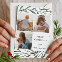 Elegant Grönt Foliage Guld Confetti Watercolor