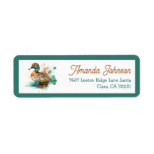 Elegant Grönt Framed Mallard Anka Baby Shower