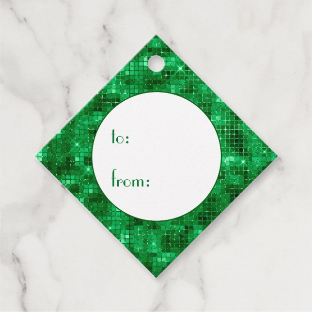 Elegant Grönt från Gåvor Etiketter (Framsida)