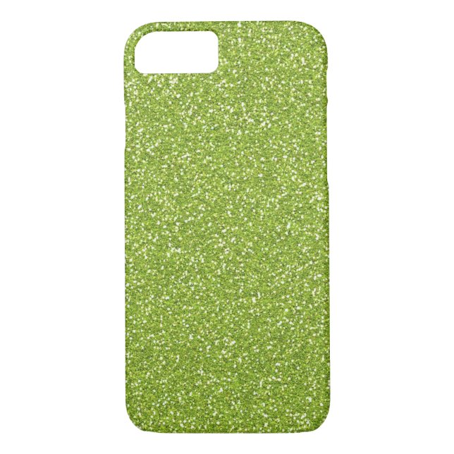 Elegant Grönt Glitter Case-Mate iPhone Skal (Baksida)