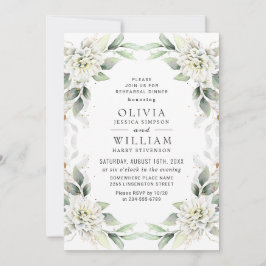 Elegant Grönt Golden Greenery REHEARSAL DINNER Inbjudningar