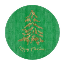 Elegant Grönt Golden Träd God jul