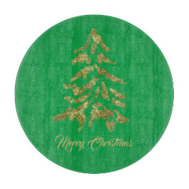 Elegant Grönt Golden Träd God jul