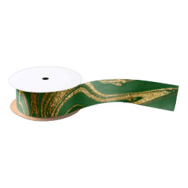 Elegant Grönt Guld Faux Marble jul