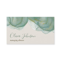 Elegant Grönt Guld vattenfärg i Glitter