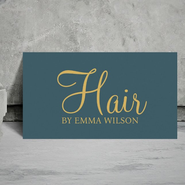 Elegant Grönt Gult Pastel Hair Salon Visitkort (Skapare uppladdad)