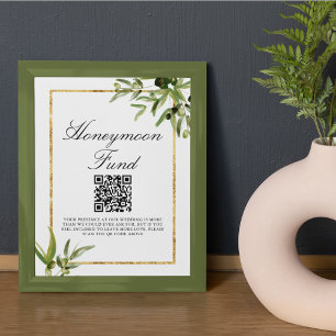 Elegant Grönt, Honeymoon-fonden för Guld Löv Poster