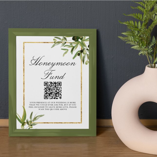 Elegant Grönt, Honeymoon-fonden för Guld Löv Poster (Skapare uppladdad)