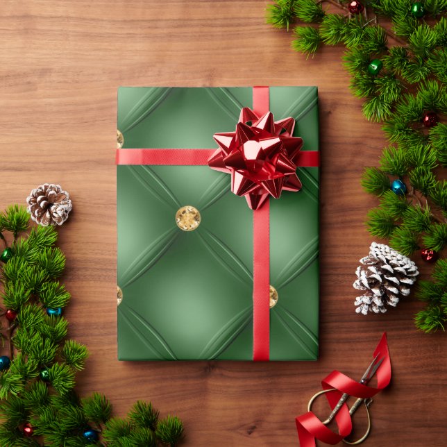 Elegant Grönt judar Bling Gnistra Chic Presentpapper (Julgåva)