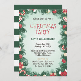 Elegant Grönt - Julfest jul| Inbjudan