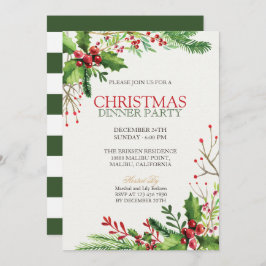 Elegant Grönt - Julfest jul| Inbjudan