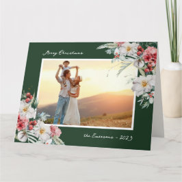 Elegant Grönt - Julfoto, Helgdag Kort