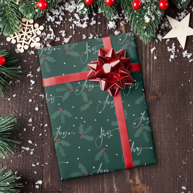 Elegant Grönt Juli Helgdag Instruktion Papper Presentpapper (Skapare uppladdad)